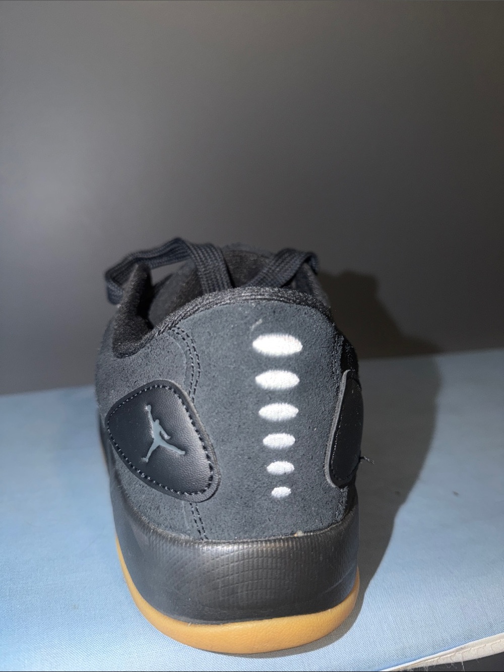Jordan Sessions Mens Black Suede Sneakers with Gum Sole Mens Size 13 - Picture 7 of 9